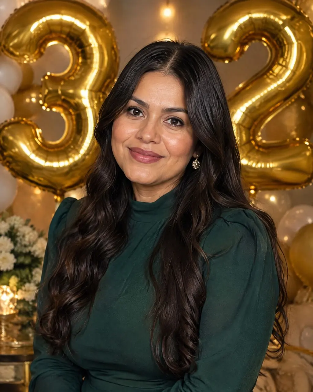 Fotos de cumpleaños mujer con globos con el número 40