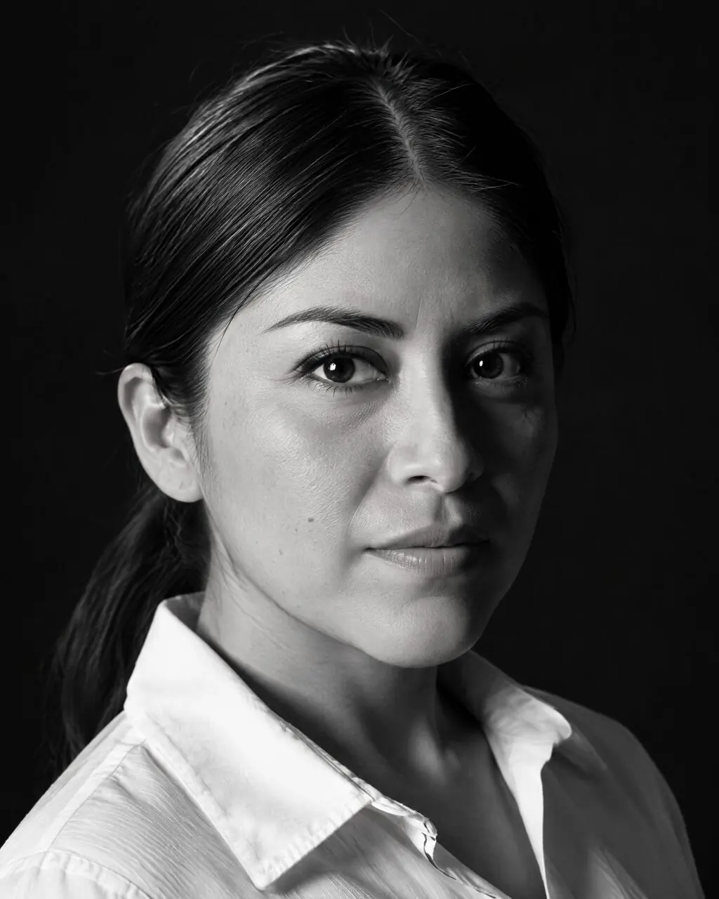 Retrato artístico de mujer con luz lateral